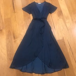 Honey Punch Wrap Dress High-Low - Size Small